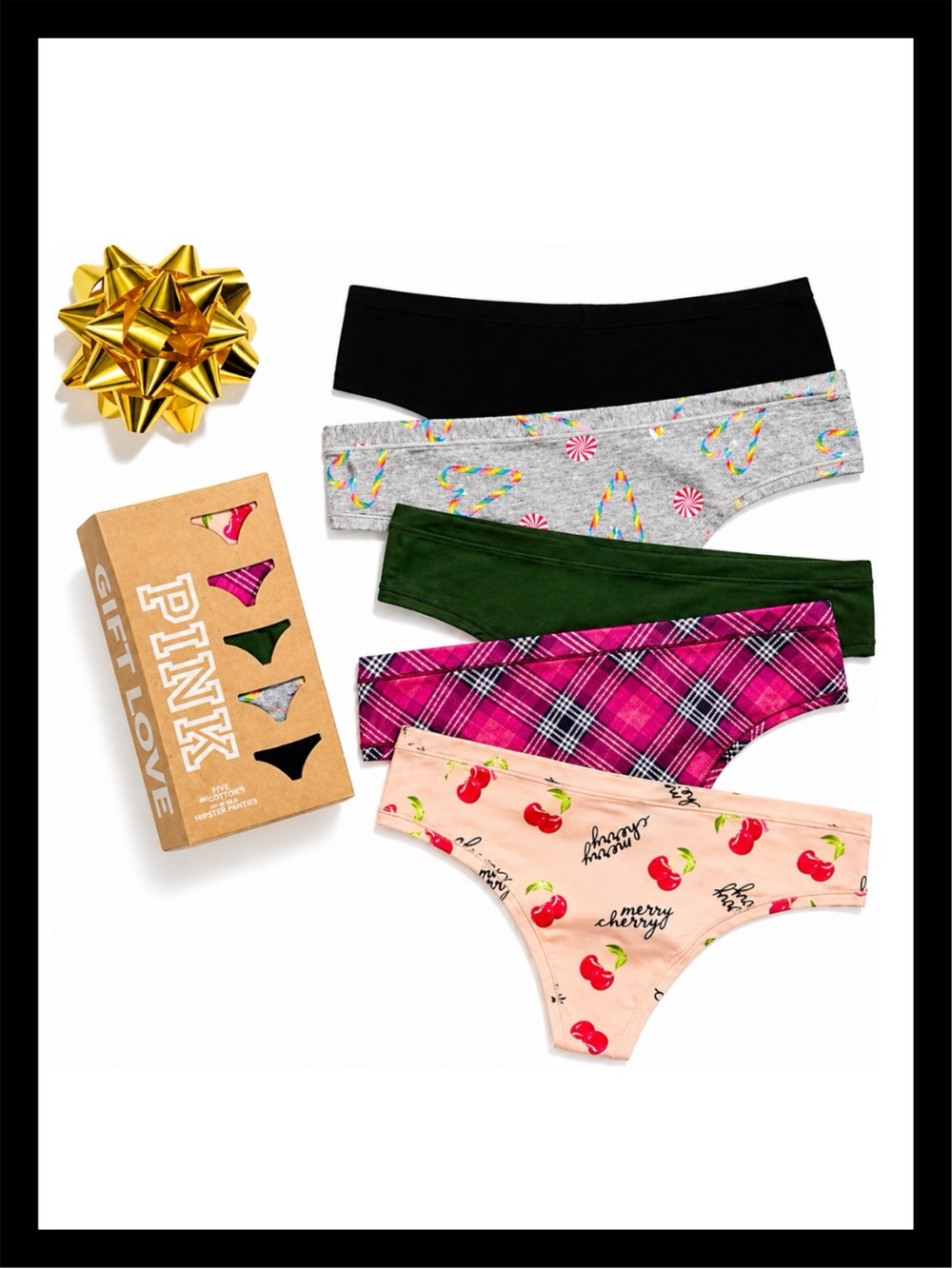 💕ⓅⒾⓃⓀ ⓋⓈ OS Thong Gift Set New In Box💕